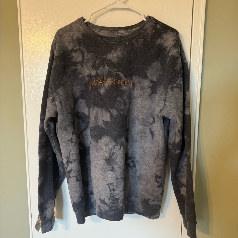 Taylor Swift Folklore Tie-Dye Gray Sweater